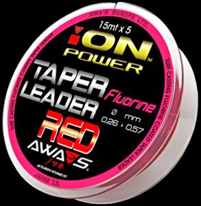 Awa-Shima Vlasec Ion Power Taper Leader Red 0,26-0,57mm 5 x 15m