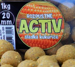 Black Carp Activ Boilies Sladká kukuřice 20mm 1kg