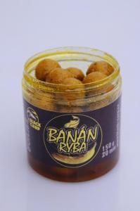 Black Carp Dipované boilies Banán - Ryba 20mm 150gr