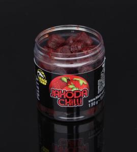 Black Carp Dipované pelety 15mm 130gr Jahoda Chilli