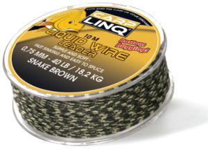 CarpLinq Bezjádrová olověná šňůrka Liquid Wire Leader 0,75mm 40lb 10m Snake Green