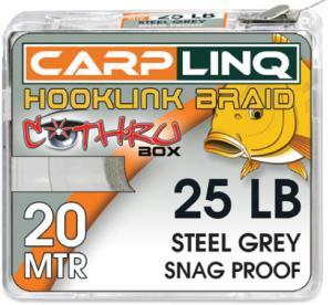 CarpLinq Návazcová šňůrka Snag Proof 15LB 20m Steel Grey