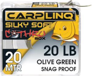 CarpLinq Návazcová šňůrka Snag Proof 20LB 20m Dark Green