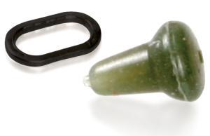 CarpLinq Zarážky na háček s kroužkem Cone Ring Stops with Oval Ring 4,5mm Green