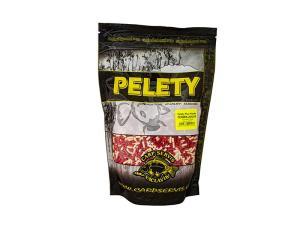 Carpservis Pelety Fluo Feeder 4mm 700gr Česnek-Jahoda