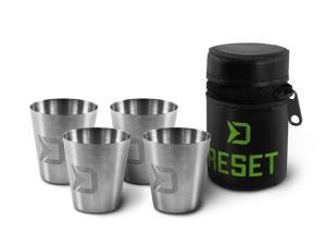 Delphin Set nerezových pohárků RESET 4x30ml