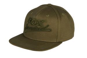 Fox Kšiltovka College Flat Peaked Snap Back Cap Khaki