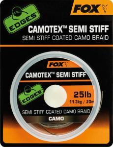 Fox Návazcová šňůrka Edges Camotex Semi Stiff Camo 35lb 20m