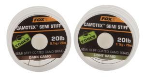 Fox Návazcová šňůrka Edges Camotex™ Semi Stiff Dark Camo 20lb 20m