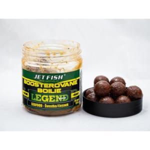 Jet Fish Boosterované boilie Legend Range Seafood _Švestka/Česnek 20mm 250ml