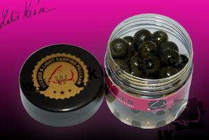 LK Baits Mini Boilies v dipu Black Protein 12mm 150ml