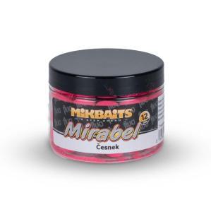 Mikbaits Mirabel Fluo boilie Česnek 12mm 150ml