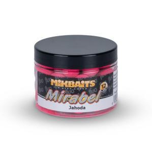 Mikbaits Mirabel Fluo boilie Jahoda 12mm 150ml