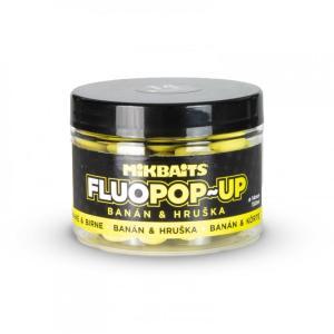 Mikbaits Plovoucí fluo boilie Banán&Hruška 14mm 150ml