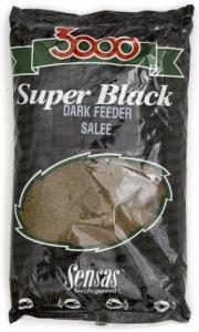 Sensas Krmítková směs 3000 Super Black Feeder Salty 1kg