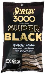 Sensas Krmítková směs 3000 Super Black Feeder Salty River 1kg
