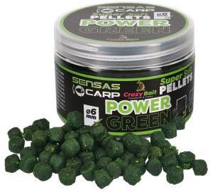 Sensas Měkčené pelety Super Soft Pellets Power Green (česnek) 6mm 60gr